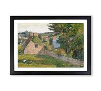 Big Box Art The Field of Derout-Lollichon by Paul Gauguin Framed Wall Art Picture Print Ready to Hang, Black A2 (62 x 45 cm)