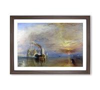 Big Box Art The Fighting Temeraire Framed Print A2 Walnut