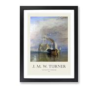 Big Box Art The Fighting Temeraire Framed Print A3 Black