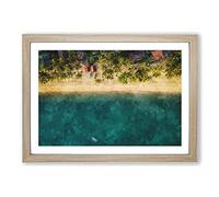 Big Box Art The Fishing Boat Painting Framed Wall Art Picture Print Ready to Hang, Oak A2 (62 x 45 cm)