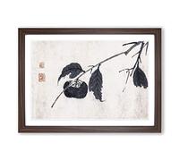 Big Box Art The Fruit Tree by Shen Zhou Framed Wall Art Picture Print Ready to Hang, Walnut A2 (62 x 45 cm)