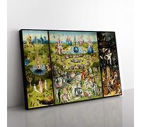 Big Box Art The Garden of Earthly Delights by Hieronymus Bosch Canvas Wall Art Print Ready to Hang Picture, 76 x 50 cm (30 x 20 Inch), Green, Cream, Blue
