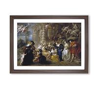 Big Box Art The Garden of Love by Peter Paul Rubens Framed Wall Art Picture Print Ready to Hang, Walnut A2 (62 x 45 cm)