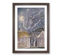 Big Box Art The Goblin by William Blake Framed Wall Art Picture Print Ready to Hang, Walnut A2 (62 x 45 cm)