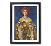 Big Box Art The Golden Bowl by Frank Cowper Cadogan Framed Wall Art Picture Print Ready to Hang, Black A2 (62 x 45 cm)