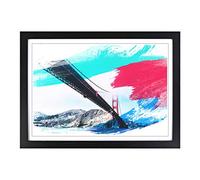Big Box Art The Golden Gate Bridge San Francisco California (3) V2 Framed Wall Art Picture Print Ready to Hang, Black A2 (62 x 45 cm)