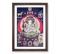 Big Box Art The Golden Wheel by AHN Gyeon Framed Wall Art Picture Print Ready to Hang, Walnut A2 (62 x 45 cm)