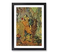 Big Box Art The Good Samaritan by Vincent Van Gogh Framed Wall Art Picture Print Ready to Hang, Black A2 (62 x 45 cm)