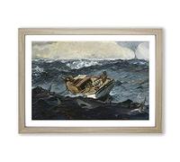 Big Box Art The Gulf Stream by Winslow Homer Framed Wall Art Picture Print Ready to Hang, Oak A2 (62 x 45 cm)