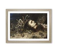 Big Box Art The Head of Medusa by Peter Paul Rubens Framed Wall Art Picture Print Ready to Hang, Oak A2 (62 x 45 cm)