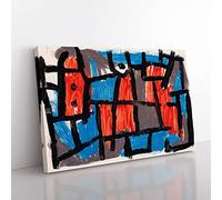 Big Box Art The Hour Before One Night by Paul Klee Canvas Wall Art Print Ready to Hang Picture, 76 x 50 cm (30 x 20 Inch), Black, Brown, Blue