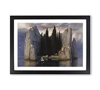 Big Box Art The Isle of The Dead Vol.2 by Arnold Bocklin Framed Wall Art Picture Print Ready to Hang, Black A2 (62 x 45 cm)