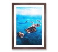 Big Box Art The Isles of Sicilly Painting Framed Wall Art Picture Print Ready to Hang, Walnut A2 (62 x 45 cm)