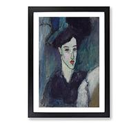 Big Box Art The Jewess by Amedeo Modigliani Framed Wall Art Picture Print Ready to Hang, Black A2 (62 x 45 cm)