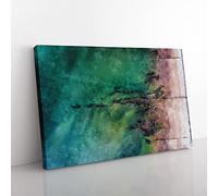 Big Box Art The Jurassic Coast in Dorset Painting Canvas Wall Art Print Ready to Hang Picture, 76 x 50 cm (30 x 20 Inch), Green, Green, Grey