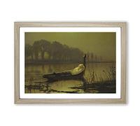 Big Box Art The Lady of Shalott by John Atkinson Grimshaw Framed Wall Art Picture Print Ready to Hang, Oak A2 (62 x 45 cm)