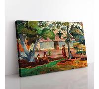 Big Box Art The Large Tree by Paul Gauguin Canvas Wall Art Print Ready to Hang Picture, 76 x 50 cm (30 x 20 Inch), Green, Brown, Cream