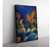 Big Box Art The Lighter of Dreams by Odilon Redon Canvas Wall Art Print Ready to Hang Picture, 76 x 50 cm (30 x 20 Inch), Black, Blue, Brown