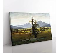 Big Box Art The Lonely Tree by Caspar David Friedrich Canvas Wall Art Print Ready to Hang Picture, 76 x 50 cm (30 x 20 Inch), White, Black, Cream