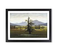 Big Box Art The Lonely Tree by Caspar David Friedrich Framed Wall Art Picture Print Ready to Hang, Black A2 (62 x 45 cm)