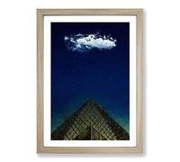 Big Box Art The Louvre Museum in Paris France Framed Wall Art Picture Print Ready to Hang, Oak A2 (62 x 45 cm)