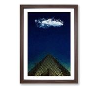 Big Box Art The Louvre Museum in Paris France Framed Wall Art Picture Print Ready to Hang, Walnut A2 (62 x 45 cm)