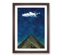 Big Box Art The Louvre Museum in Paris France Painting Framed Wall Art Picture Print Ready to Hang, Walnut A2 (62 x 45 cm)