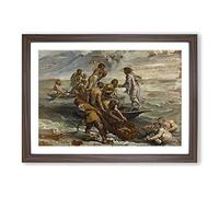 Big Box Art The Miraculous Fish Drought by Peter Paul Rubens Framed Wall Art Picture Print Ready to Hang, Walnut A2 (62 x 45 cm)
