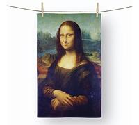 Big Box Art The Mona Lisa by Leonardo da vinci - 100% Cotton (72 x 44 cm) Kitchen Tea Towel, Dish Cloth for Drying, Cleaning and Washing - Absorbent and Quick Drying