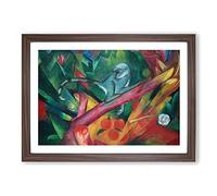 Big Box Art The Monkey by Franz Marc Framed Wall Art Picture Print Ready to Hang, Walnut A2 (62 x 45 cm)