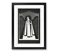 Big Box Art The Music by Samuel De Mesquita Framed Wall Art Picture Print Ready to Hang, Black A2 (62 x 45 cm)
