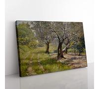 Big Box Art The Olive Grove by William Merritt Chase Canvas Wall Art Print Ready to Hang Picture, 76 x 50 cm (30 x 20 Inch), Green, Green, Green