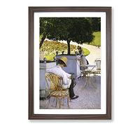 Big Box Art The Orange Trees by Gustave Caillebotte Framed Wall Art Picture Print Ready to Hang, Walnut A2 (62 x 45 cm)