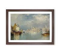 Big Box Art The Palace of Cortez by Thomas Moran Framed Wall Art Picture Print Ready to Hang, Walnut A2 (62 x 45 cm)