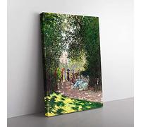 Big Box Art The PARC Monceau Vol.1 by Claude Monet Canvas Wall Art Print Ready to Hang Picture, 76 x 50 cm (30 x 20 Inch), Green, Green, Green
