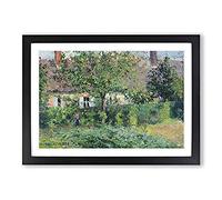 Big Box Art The Peasant House by Camille Pissarro Framed Wall Art Picture Print Ready to Hang, Black A2 (62 x 45 cm)