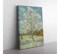 Big Box Art The Pink Peach Tree by Vincent Van Gogh Canvas Wall Art Print Ready to Hang Picture, 76 x 50 cm (30 x 20 Inch), Cream, Cream, Cream