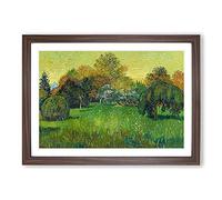 Big Box Art The Poets Garden by Vincent Van Gogh Framed Wall Art Picture Print Ready to Hang, Walnut A2 (62 x 45 cm)