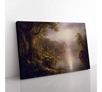 Big Box Art The River of Light by Frederic Edwin Church Canvas Wall Art Print Ready to Hang Picture, 76 x 50 cm (30 x 20 Inch), Blue, Green, Brown