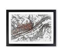 Big Box Art The Road to Nowhere in Abstract Framed Wall Art Picture Print Ready to Hang, Black A2 (62 x 45 cm)