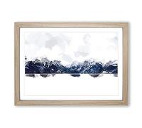 Big Box Art The Rocky Mountains in Colorado in Abstract Framed Wall Art Picture Print Ready to Hang, Oak A2 (62 x 45 cm)