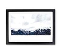 Big Box Art The Rocky Mountains in Colorado Painting Framed Wall Art Picture Print Ready to Hang, Black A2 (62 x 45 cm)