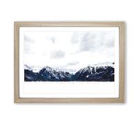 Big Box Art The Rocky Mountains in Colorado Painting Framed Wall Art Picture Print Ready to Hang, Oak A2 (62 x 45 cm)