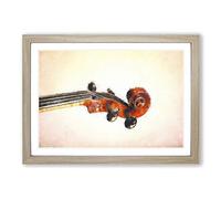 Big Box Art The Scroll of a Violin Painting Framed Wall Art Picture Print Ready to Hang, Oak A2 (62 x 45 cm)