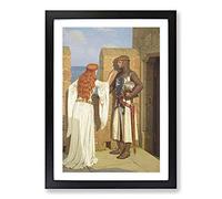 Big Box Art The Shadow by Edmund Leighton Framed Wall Art Picture Print Ready to Hang, Black A2 (62 x 45 cm)