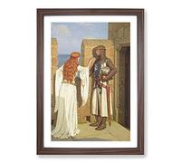 Big Box Art The Shadow by Edmund Leighton Framed Wall Art Picture Print Ready to Hang, Walnut A2 (62 x 45 cm)