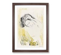 Big Box Art The Shulamite by Odilon Redon Framed Wall Art Picture Print Ready to Hang, Walnut A2 (62 x 45 cm)