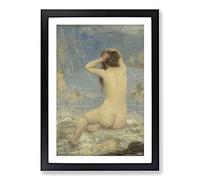 Big Box Art The Sirens by John Macallan Swan Framed Wall Art Picture Print Ready to Hang, Black A2 (62 x 45 cm)
