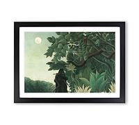 Big Box Art The Snake Charmer by Henri Rousseau Framed Wall Art Picture Print Ready to Hang, Black A2 (62 x 45 cm)