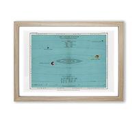 Big Box Art The Solar System by Thomas Heath Framed Wall Art Picture Print Ready to Hang, Oak A2 (62 x 45 cm)